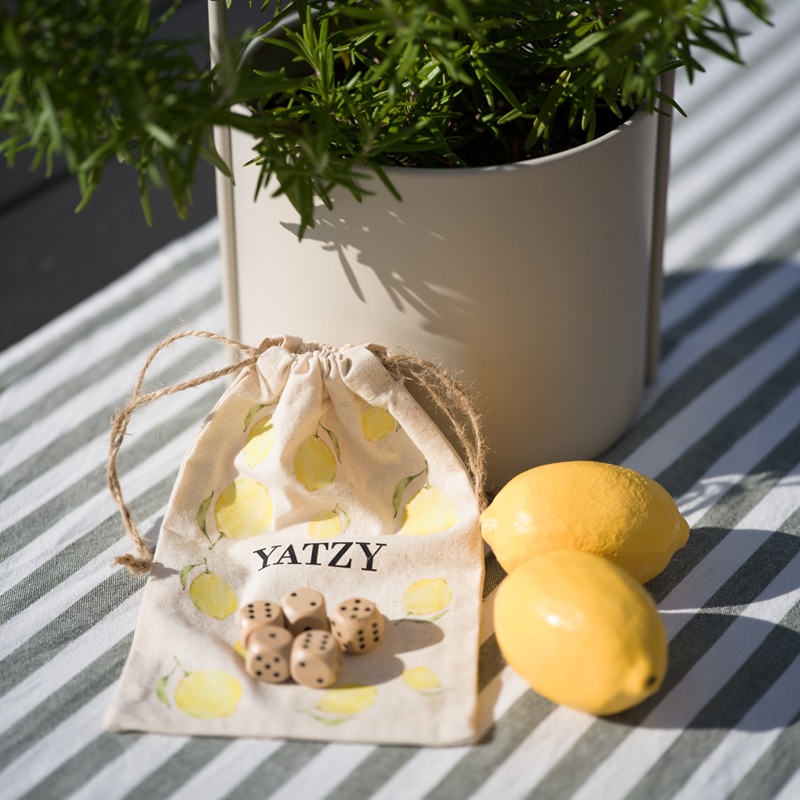Yatzy i tygpåse citron
