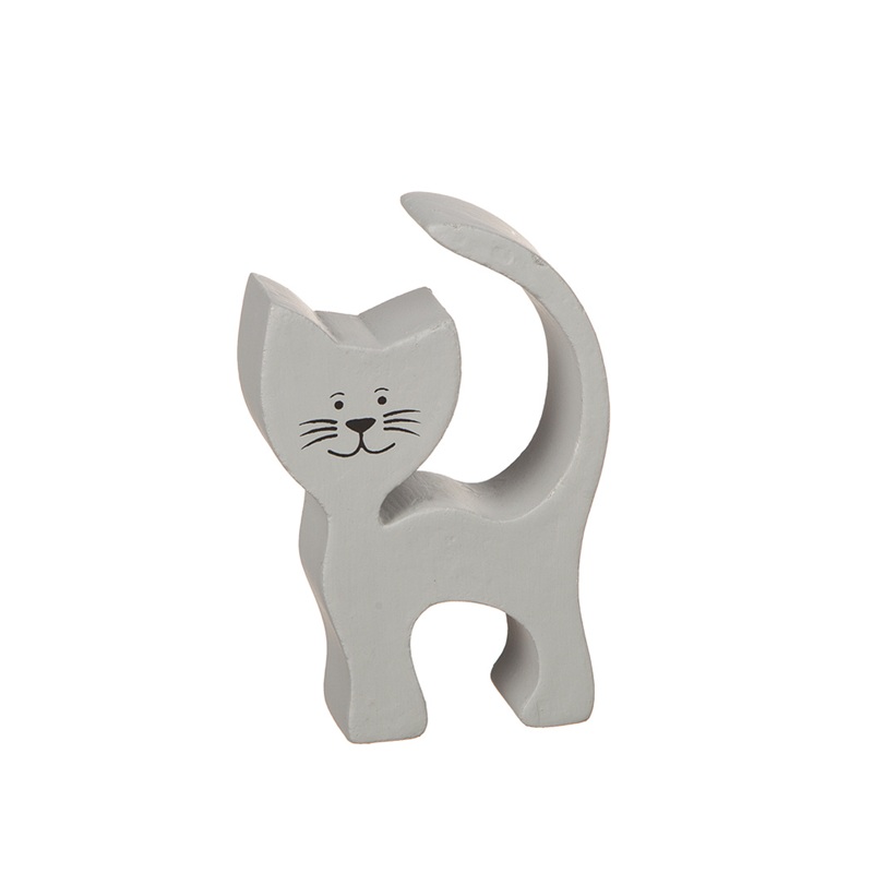 Katt i trä grå