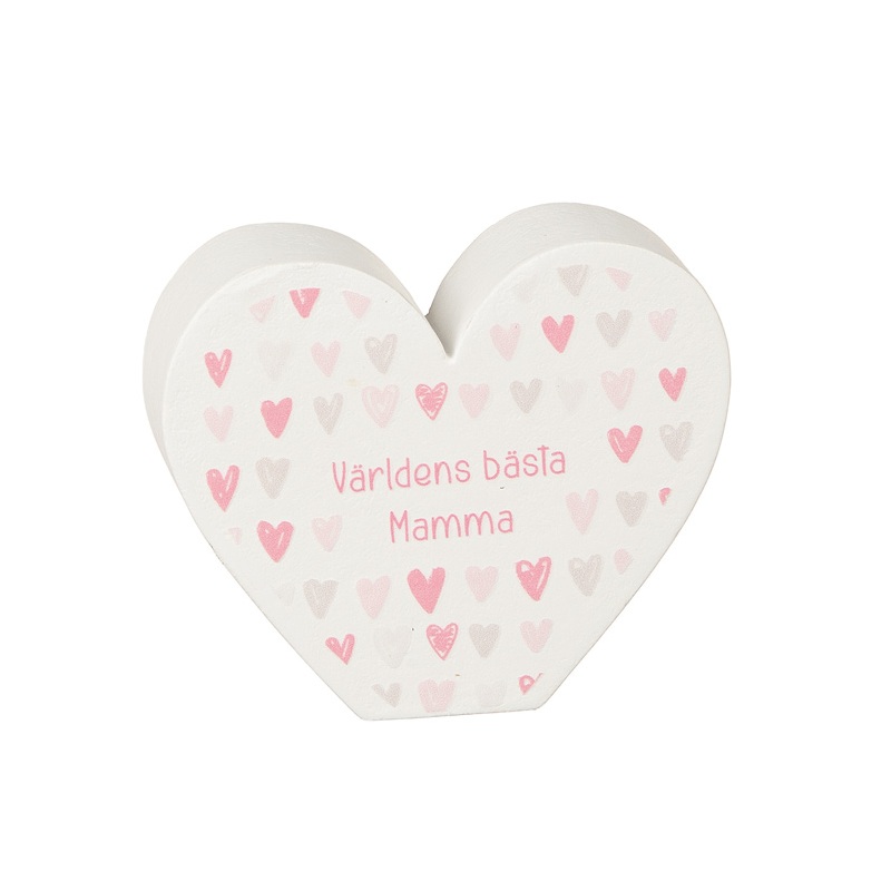 Stående trähjärta Mamma OBS! Förhandsbokning!