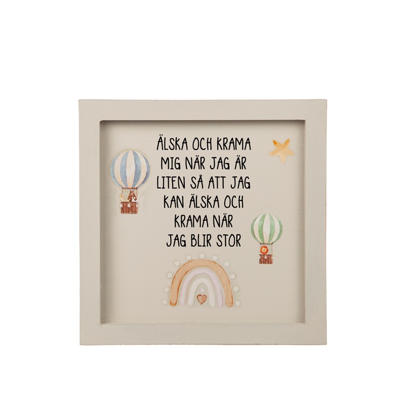 Trätavla "Älska och krama mig…"