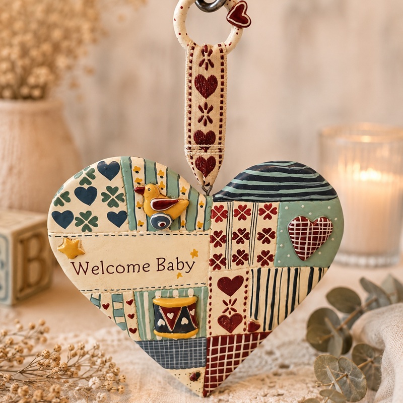 Keramiktavla Welcome Baby