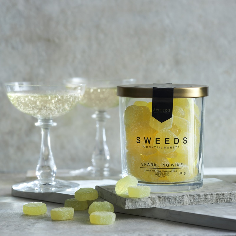SWEEDS vingummi med mousserande vin från Arilds Vingård