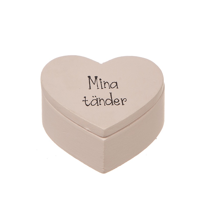 Mina tänder trälåda Rosa