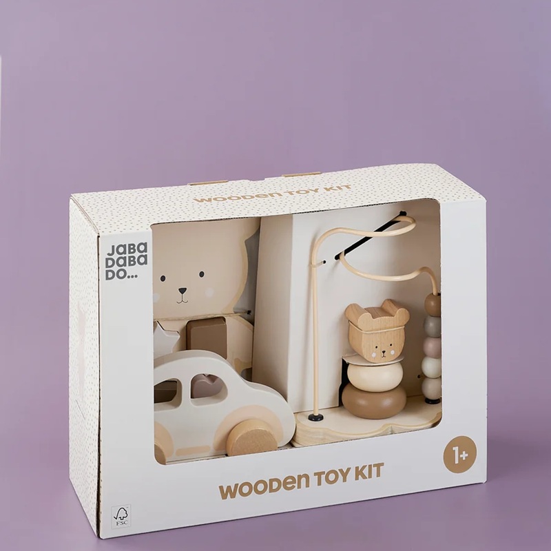 Träleksak Gift Set Teddy