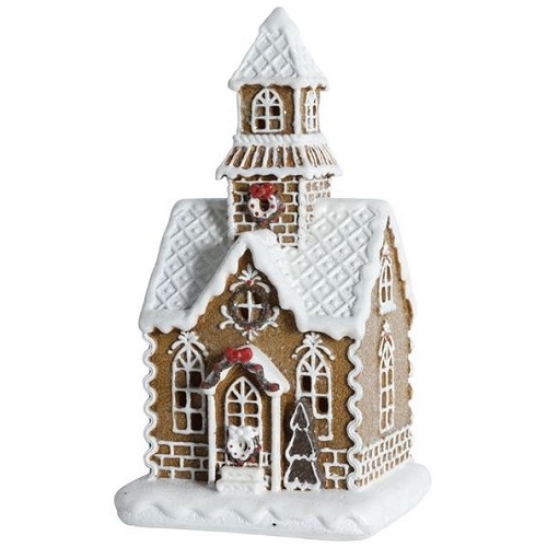 Pepparkakskyrka med LED. Skapa en dekorativ julby med dessa söta pepparkakshus och kyrkor med glasyr.