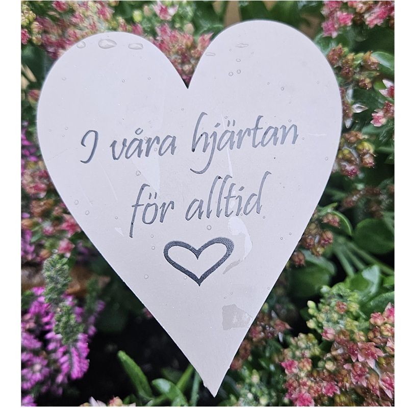 Gravsmyckning I våra hjärtan för alltid