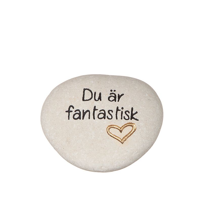Vit natursten - Du är fantastisk