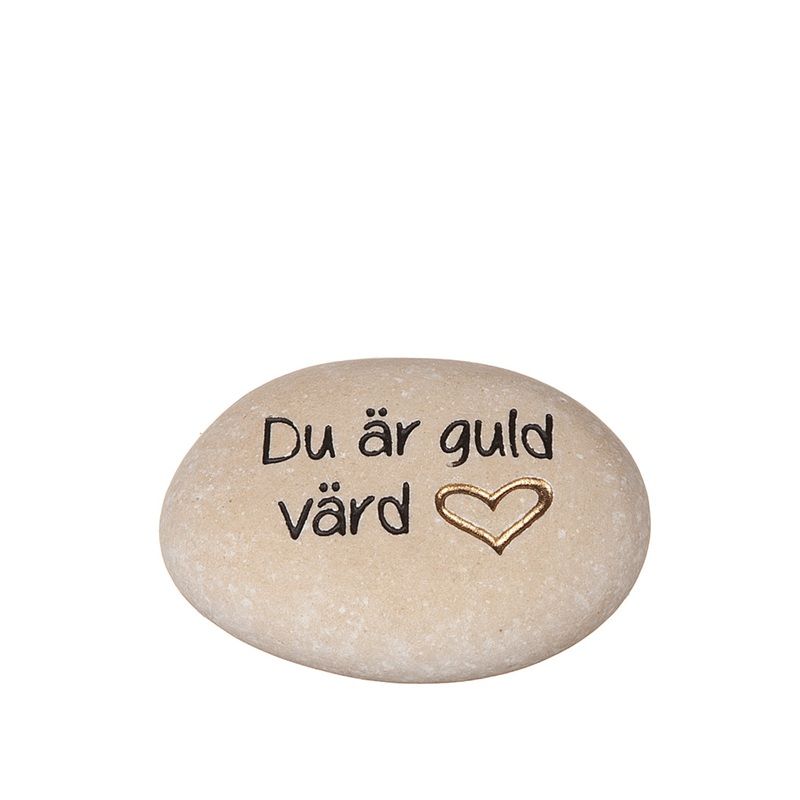 Vit natursten - Du är guld värd