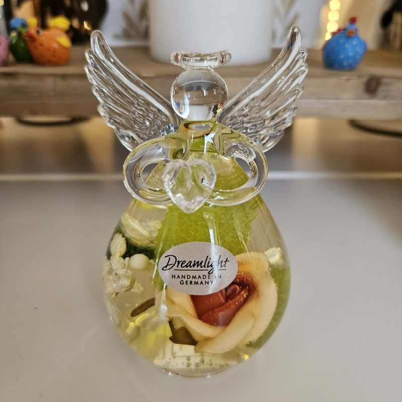 Glasängel – Gul blomma