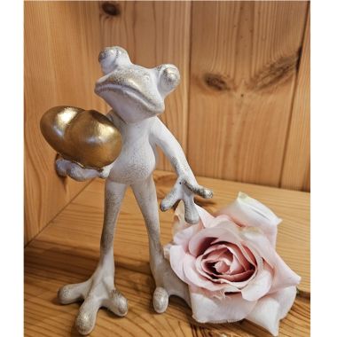 <span class="jp_product_title">Vit groda med guldfärgat hjärta </span>