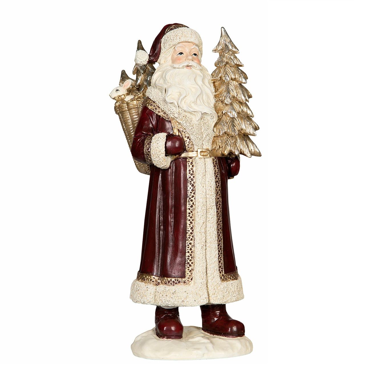 Tomte med julgran och korg