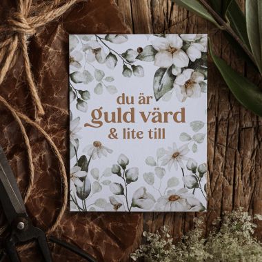 <span class="jp_product_title">Majas Gåvokort Du är guld värd & lite till</span>