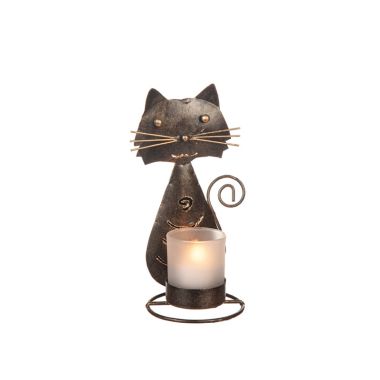 <span class="jp_product_title">Katt ljuslykta i hamrad plåt</span>