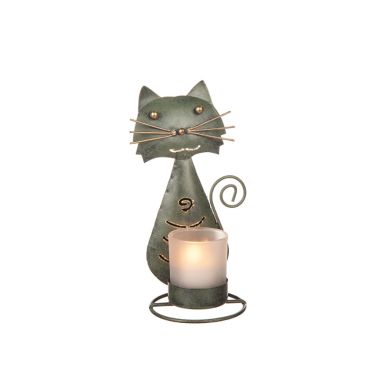 <span class="jp_product_title">Katt ljuslykta i hamrad plåt</span>