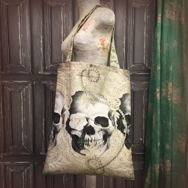 Shoppingbag Lace Skull