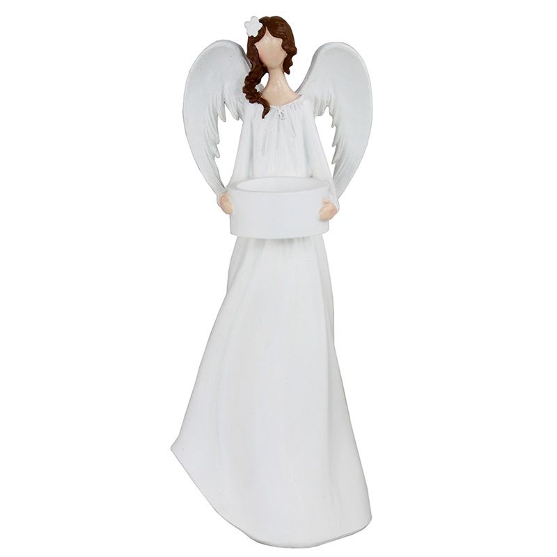 Märta Ängel med Värmeljushållare stående