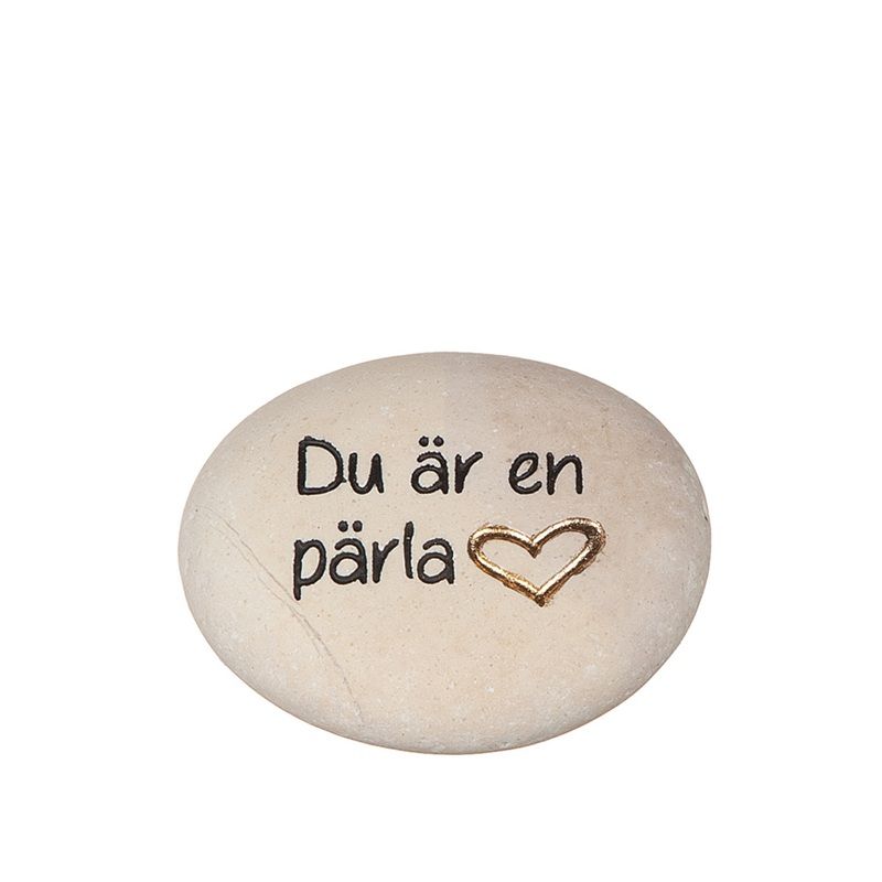 Vit natursten - Du är en pärla